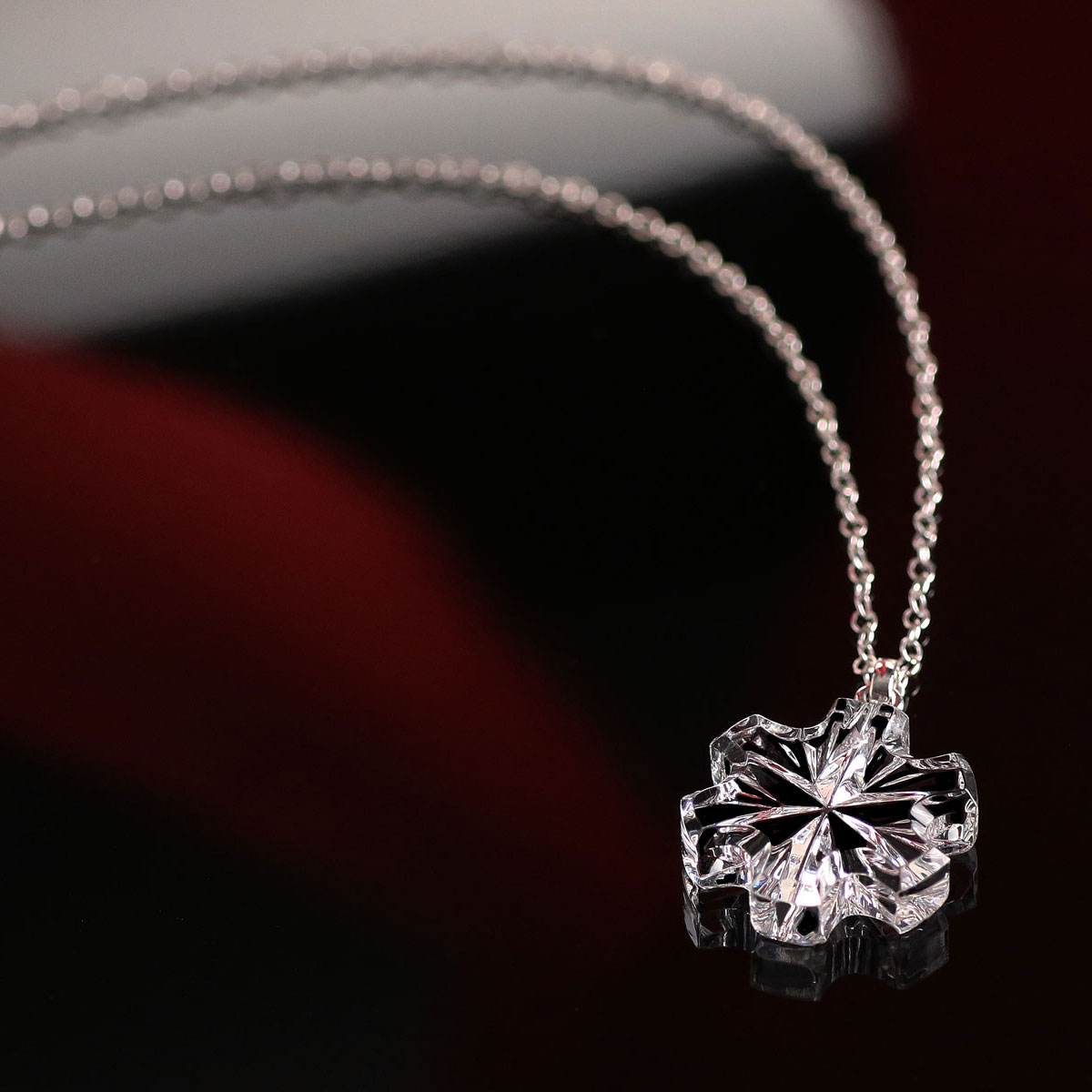 Cashs Ireland, Crystal Snowflake Pendant Necklace, Small